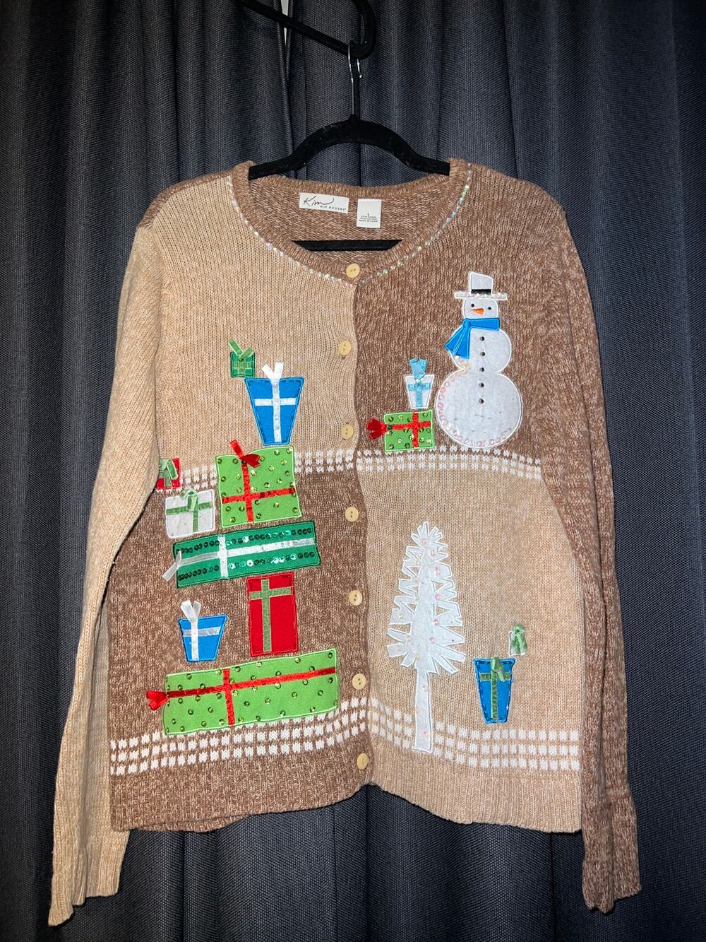Ugly Christmas Sweater Xmas Cardigan Size Large